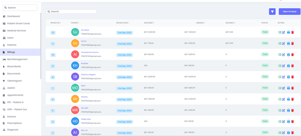 Billing - Hospital Management Software - MNP Techs