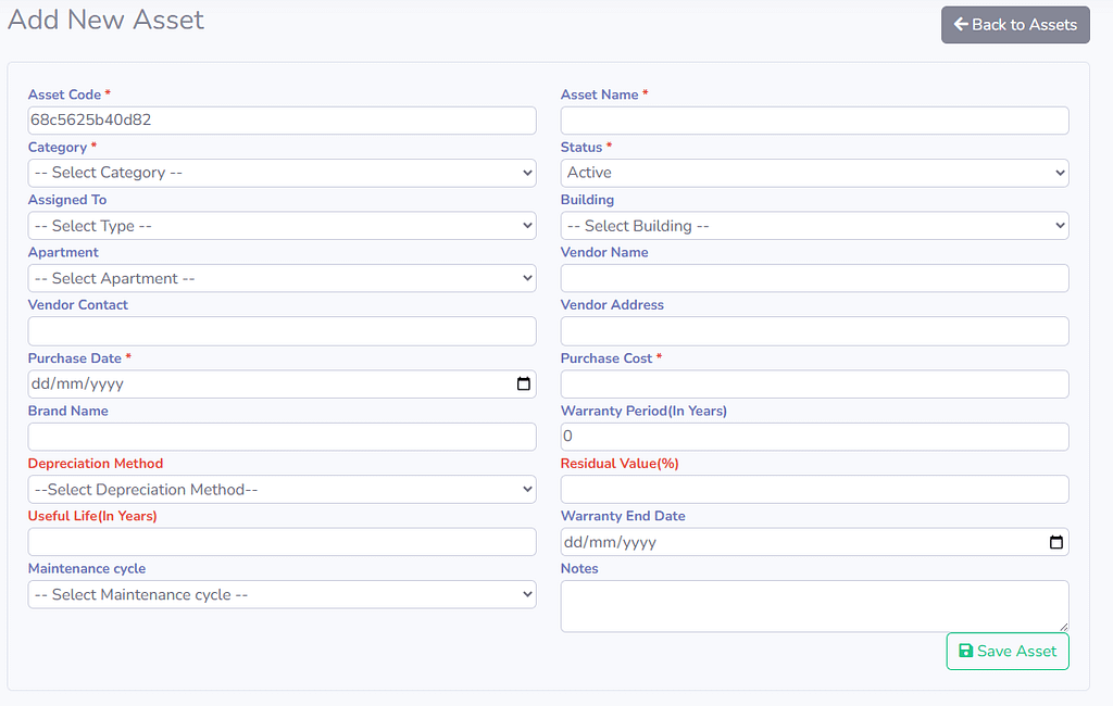Asset Management - Apartment Management Software - MNP Techs