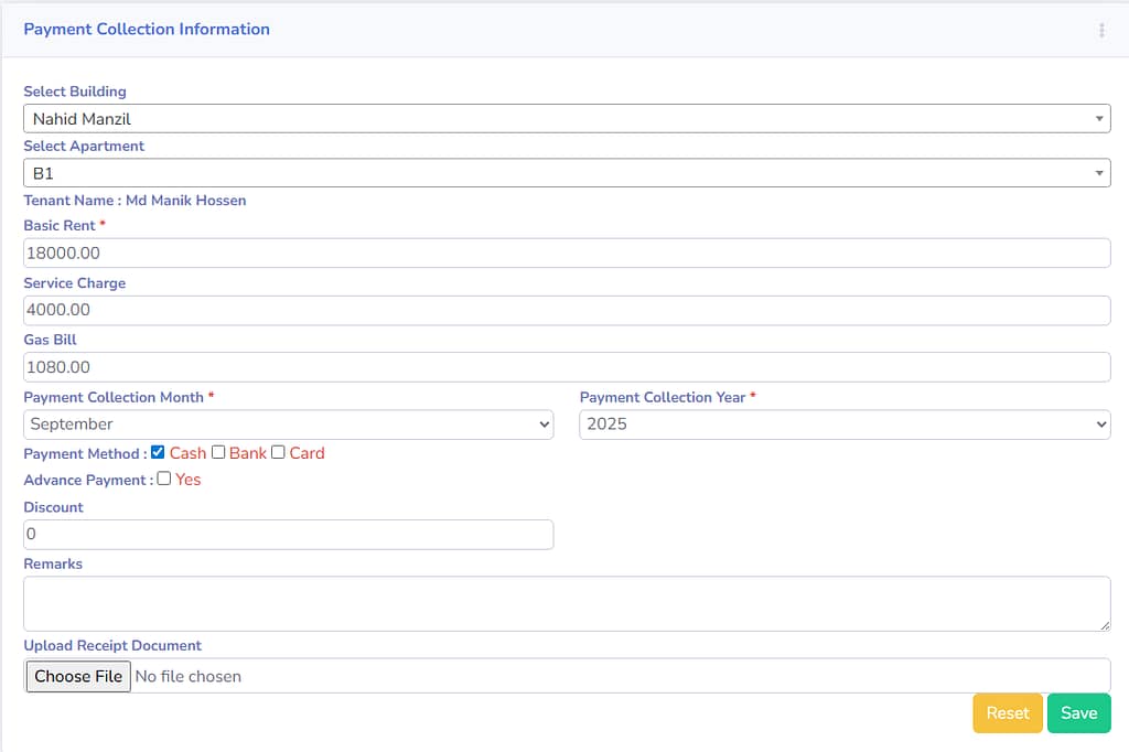 Payment Collection - MNP Techs - Apartment Management Software