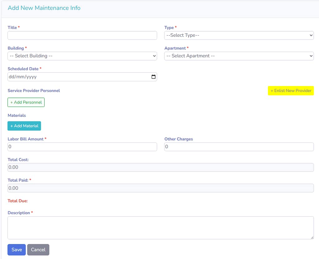 Maintainance Info