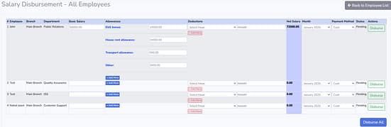 Salary Sheet - Residoo - Apartment Management Software